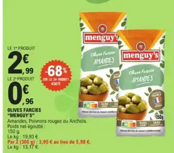 E.Leclerc "MENGUY'S" Olives farcies offre