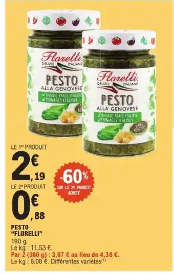 E.Leclerc "FLORELLI" Pesto offre