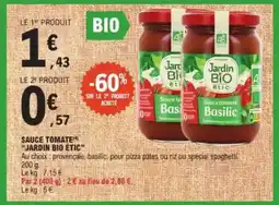 E.Leclerc JARDIN BIO ÉTIC” Sauce tomate offre