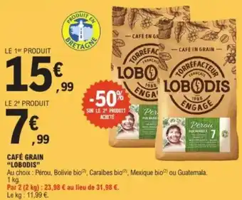 E.Leclerc "LOBODIS" Café grain offre