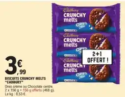 E.Leclerc "CADBURY" Biscuits crunchy melts offre