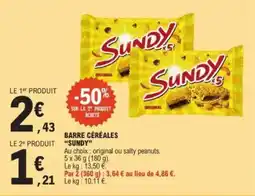 E.Leclerc "SUNDY" Barre céréales offre