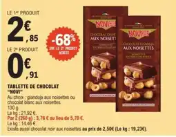 E.Leclerc "NOVI" Tablette de chocolat offre