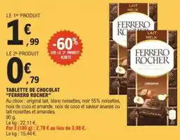 E.Leclerc "FERRERO ROCHER" Tablette de chocolat offre