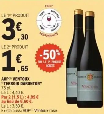 E.Leclerc "TERROIR DARONTON"  Aop ventoux offre