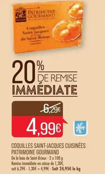 Match Coquilles Saint-jacques Cuisinées Patrimoine Gourmand offre