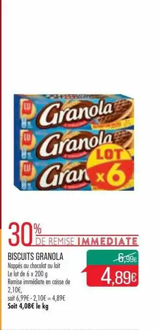 Match Biscuits Granola offre
