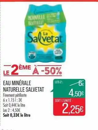 Match Eau Minérale Naturelle Salvetat offre