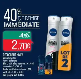 Match Déodorant Nivea offre