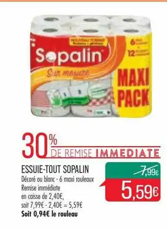 Match Essuie-tout Sopalin offre