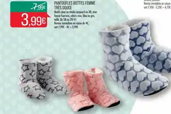Match Pantoufles Bottes Femme Très Douce offre