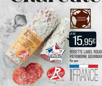 Match Rosette Label Rouge Patrimoine Gourmand offre