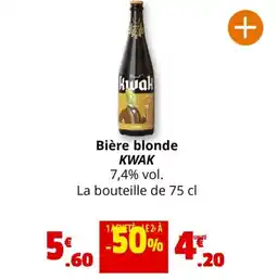 Coccinelle Express Bière blonde KWAK offre