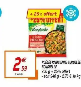Netto Poêlée Parisienne Surgelée Bonduelle offre
