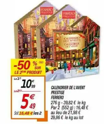 Netto Calendrier De L'avent Prestige Ferrero offre