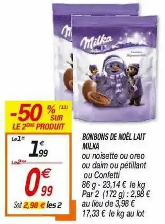 Bonbons De Noël Lait Milka