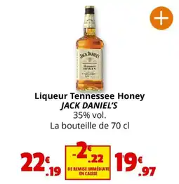 Coccinelle Express Liqueur Tennessee Honey JACK DANIEL'S offre