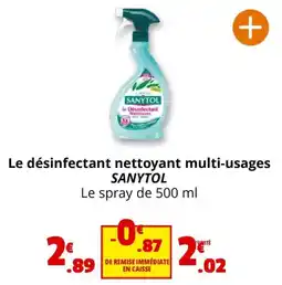 Coccinelle Express Le désinfectant nettoyant multi-usages SANYTOL offre