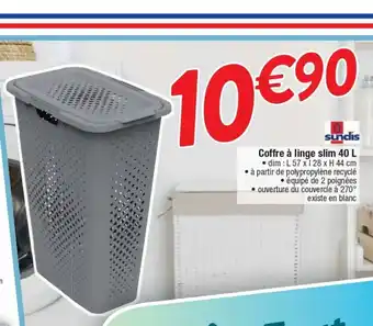 Cora x Carrefour Coffre A Linge Slim 40 L offre