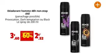 Coccinelle Express Déodorant homme 48h non-stop AXE offre