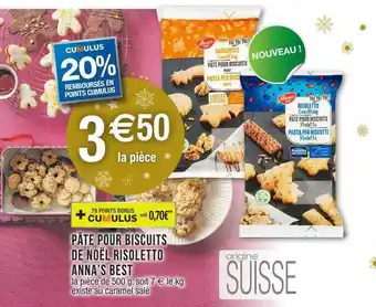 Migros Pâte Pour Biscuits De Noël Risoletto Anna's Best offre