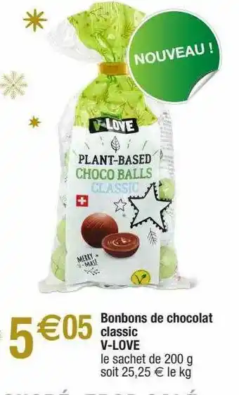 Migros Bonbons De Chocolat Classic V-love offre