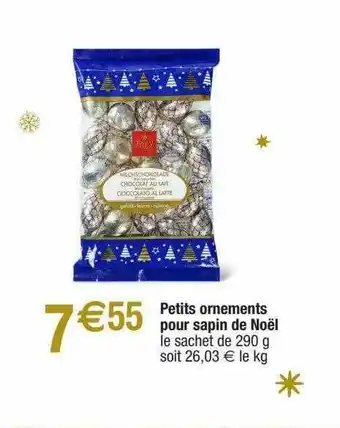 Migros Petits Ornements Pour Sapin De Noël offre