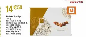 Migros Pralinés Prestige offre