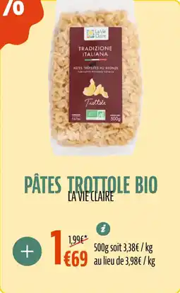 La Vie Claire Pâtes trottole bio offre