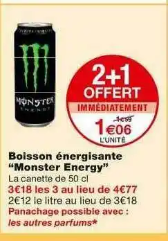 Monoprix Boisson énergisante offre