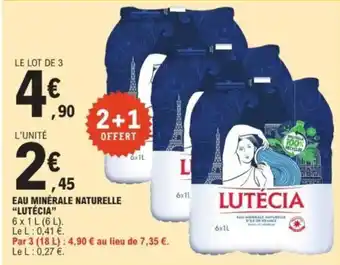 E.Leclerc LUTÉCIA Eau minérale naturelle offre