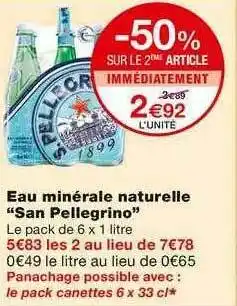 Monoprix Eau Minérale Naturelle offre