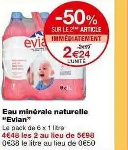 Monoprix Eau Minérale Naturelle offre