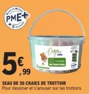 E.Leclerc Seau de 50 craies de trottoir offre