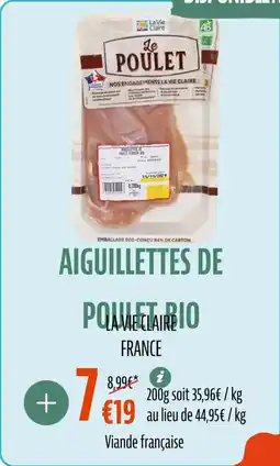 La Vie Claire Aiguillettes de poulet bio offre