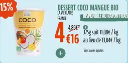 La Vie Claire Dessert coco mangue bio offre