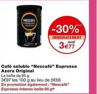 Monoprix Café Soluble offre