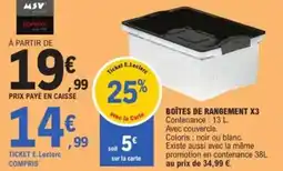 E.Leclerc MSV Boîtes de rangement x3 offre