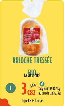 La Vie Claire Brioche tressée bio offre