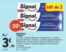 E.Leclerc "SIGNAL" Dentifrice offre