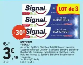 E.Leclerc "SIGNAL" Dentifrice offre