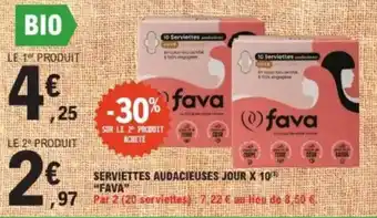 E.Leclerc "FAVA" Serviettes audacieuses jour x 10( offre