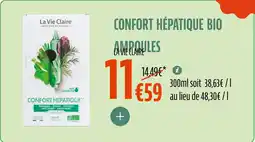 La Vie Claire Confort hépatique bio ampoules offre