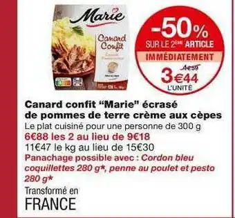Monoprix Canard Confit offre