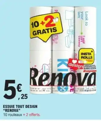 E.Leclerc "RENOVA" Essuie tout design offre