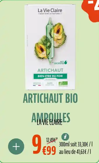 La Vie Claire Artichaut bio ampoules offre