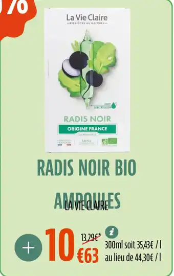 La Vie Claire Radis noir bio ampoules offre