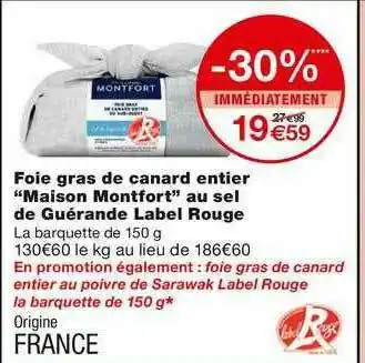 Monoprix Foie Gras De Canard Entier offre
