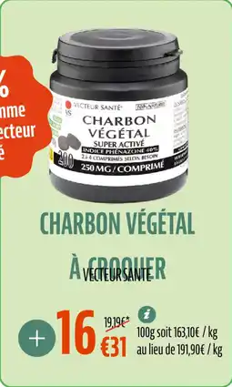 La Vie Claire Charbon végétal a croquer offre