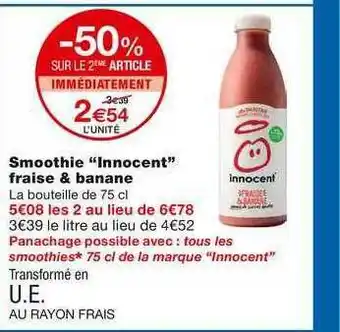 Monoprix Smoothie offre